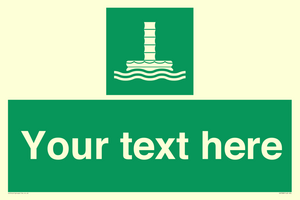 Custom sign safe condition Evacuation chute 